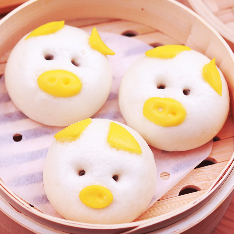 小猪奶黄包